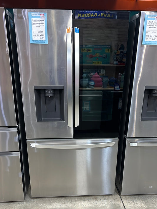 26 cu. ft. Smart Instaview Counter-Depth Max French Door Refrigerator ( scratches on the inside and sides )