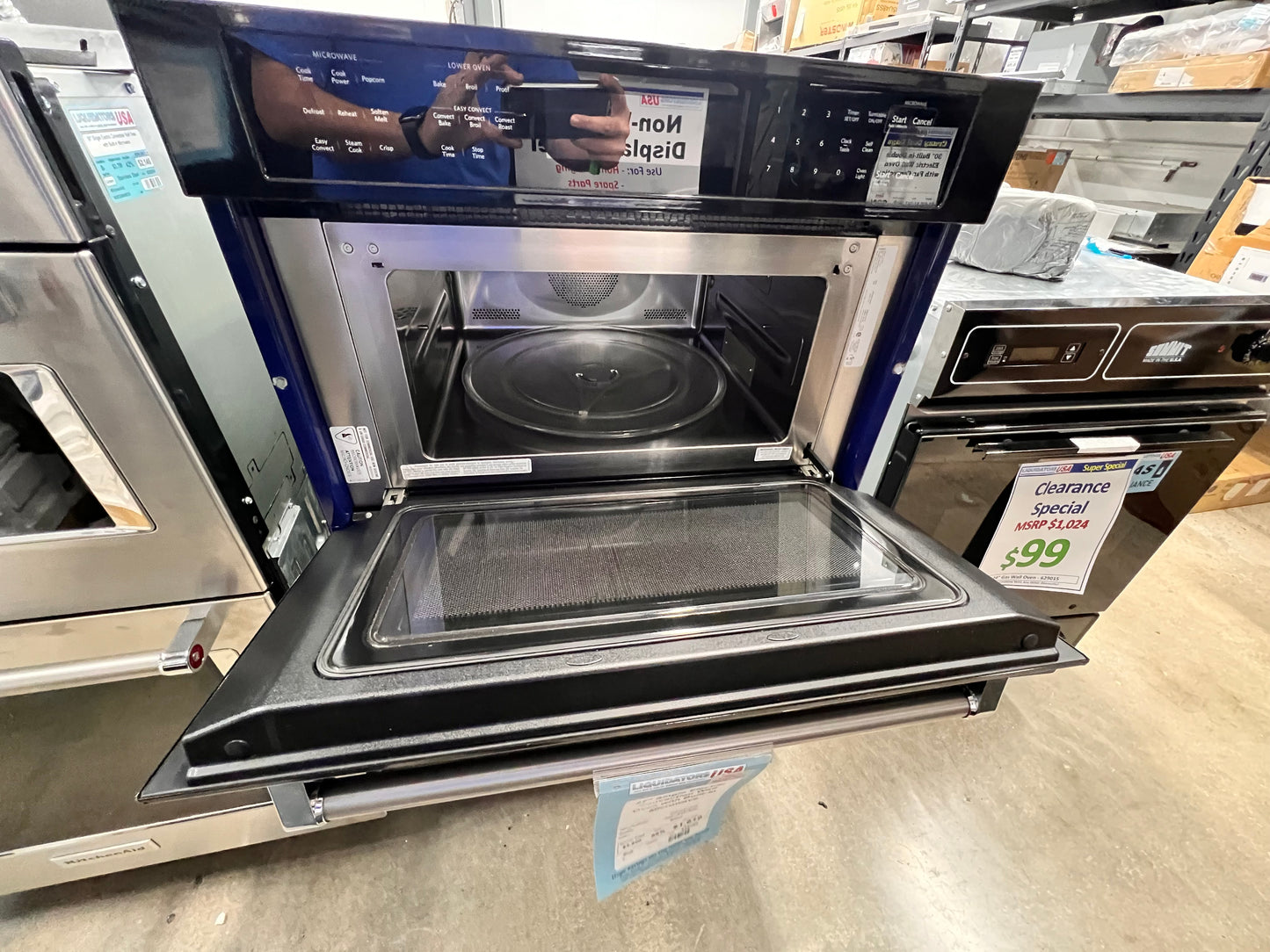 27" Single Electric Convection Wall Oven with Built-In Microwave