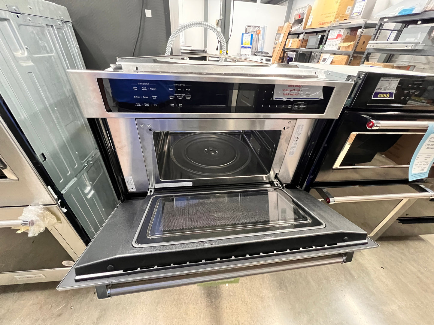 30" Single Electric Convection Wall Oven with Built-In Microwave