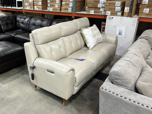 Malibu Leather Power Reclining Sofa with Power Headrests