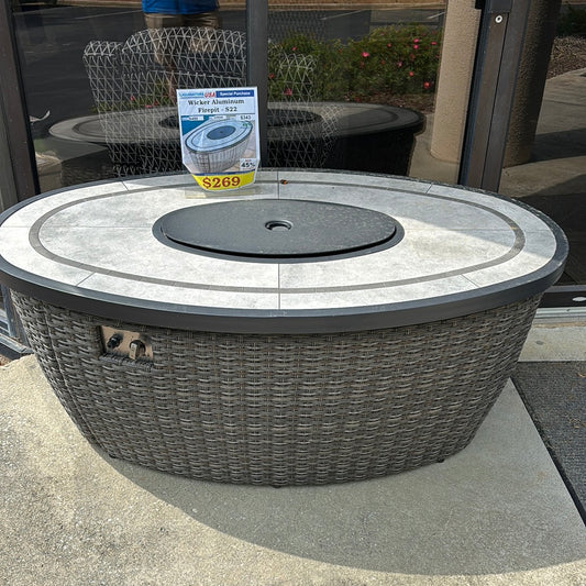 Wicker Aluminum Firepit - S22