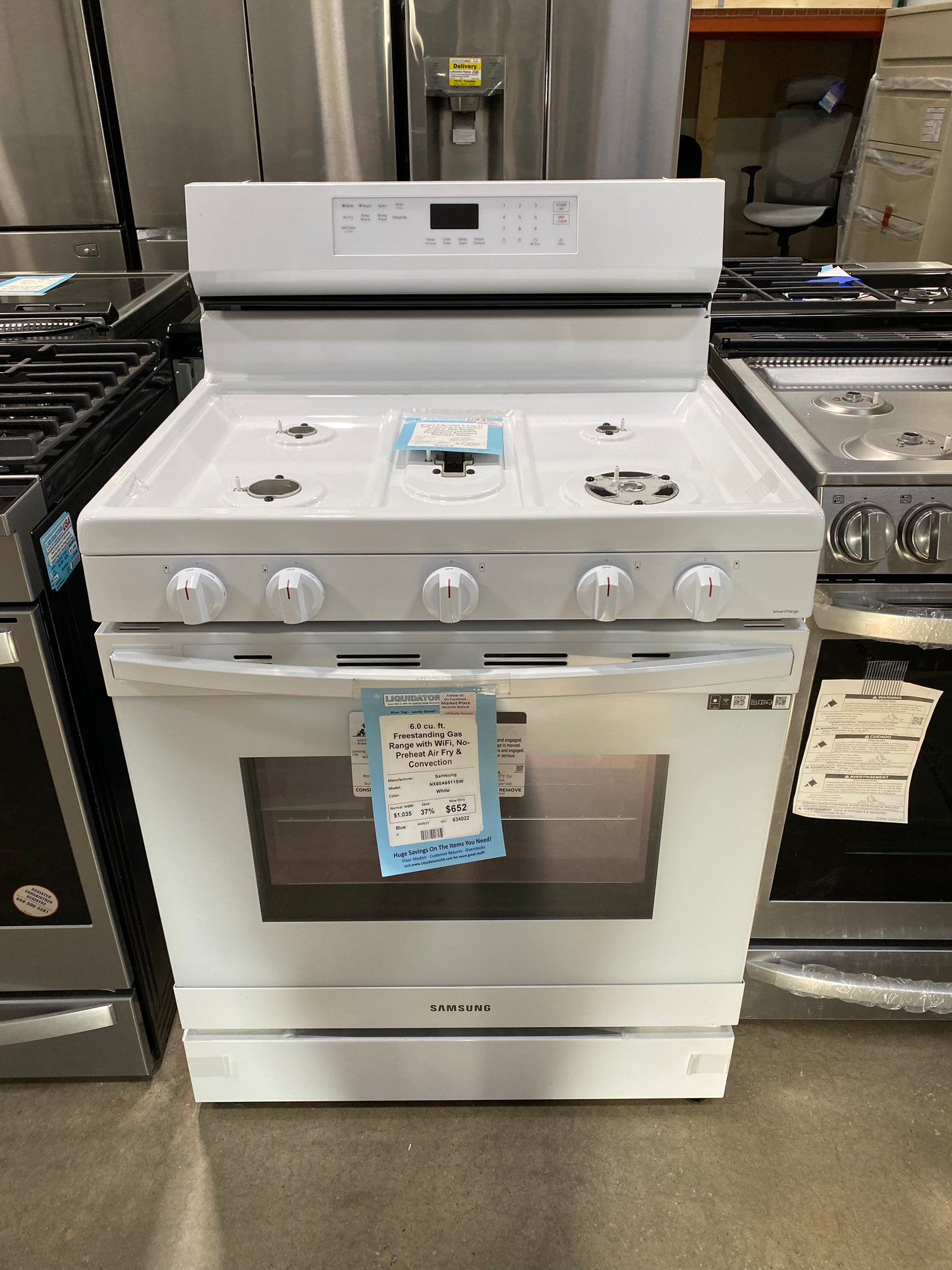 6.0 cu. ft. Freestanding Gas Range with WiFi, No-Preheat Air Fry & Convection