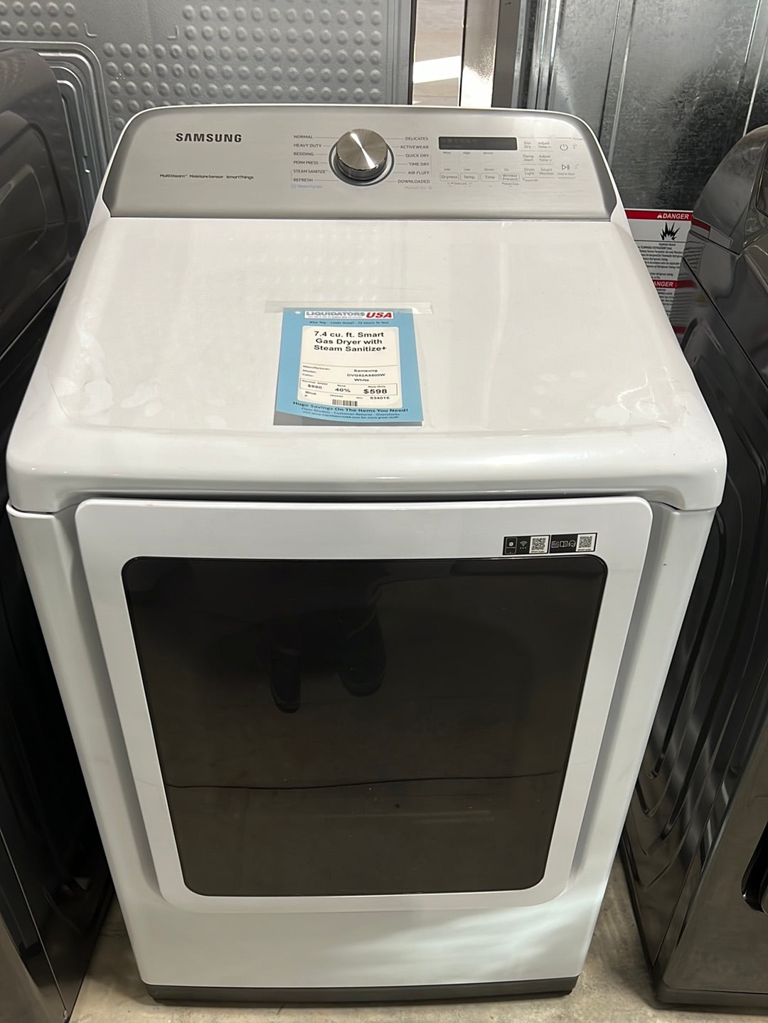 7.4 cu. ft. Smart Gas Dryer with Steam Sanitize+