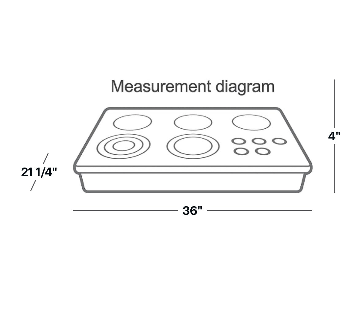 36" Induction Cooktop with WiFi and Virtual Flame (Missing Magnetic Knob)