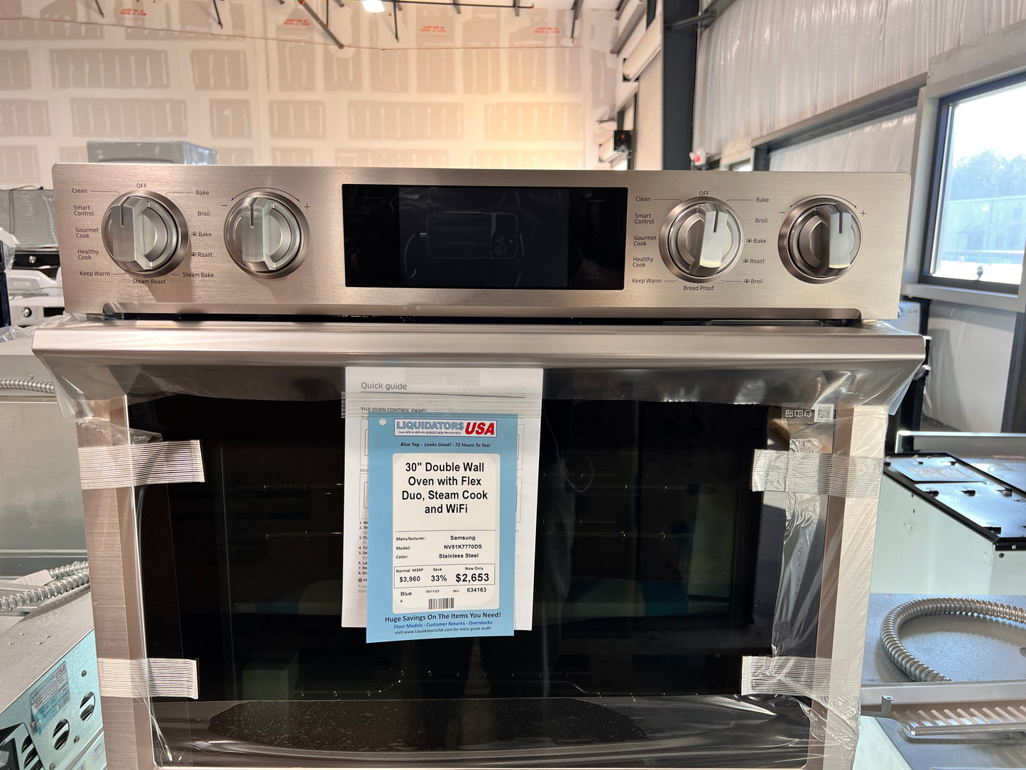 30" Double Wall Oven with Flex Duo, Steam Cook and WiFi