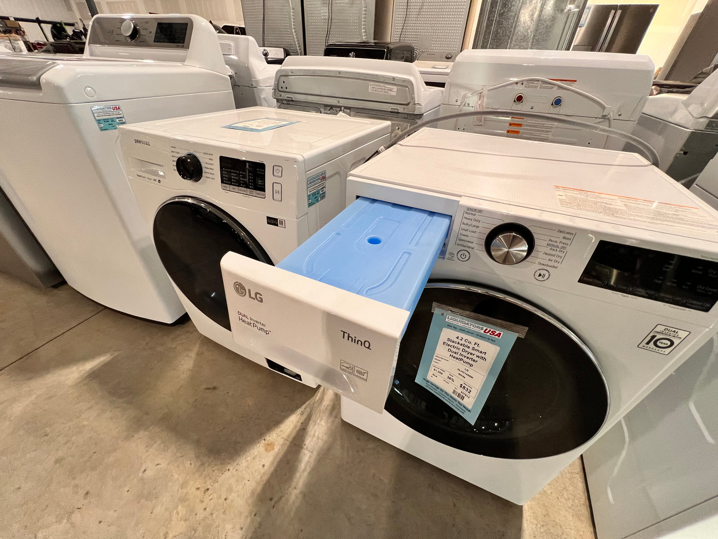 4.2 Cu. Ft. Stackable Smart Electric Dryer with Dual Inverter HeatPump